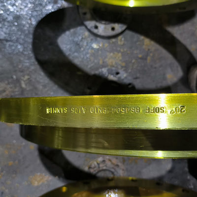 গুণ  Slip On ANSI Pipe Flange Yellow Painting SCH5s-SCH160 Wall Thickness কারখানা